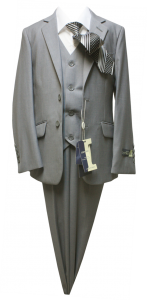 BOYS 5PC. SUIT (LIGHT GRAY) 2121304-5